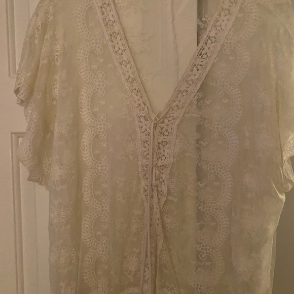 White see through lace dress large - Picture 3 of 5